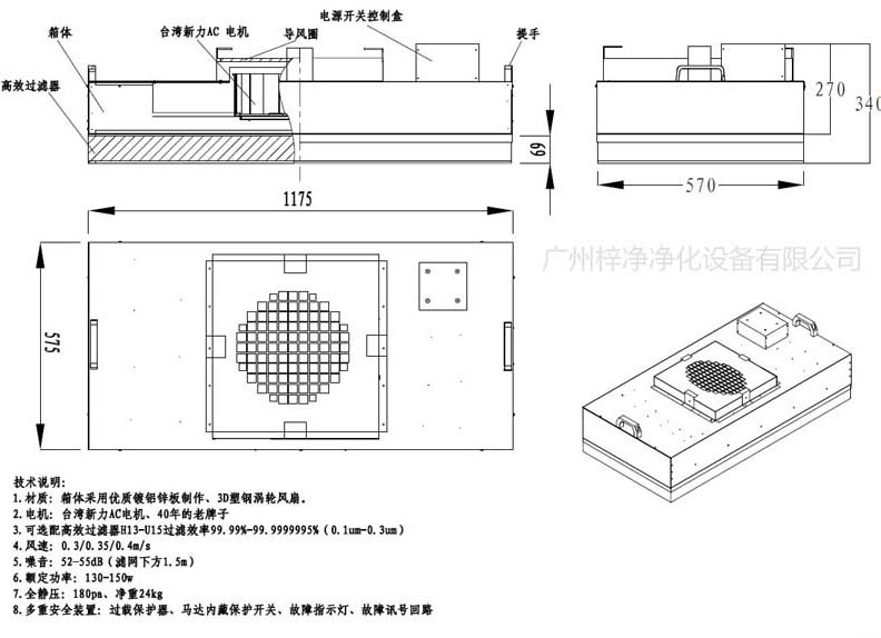 FFU凈化單元結(jié)構(gòu)圖 FFU凈化單元結(jié)構(gòu)圖